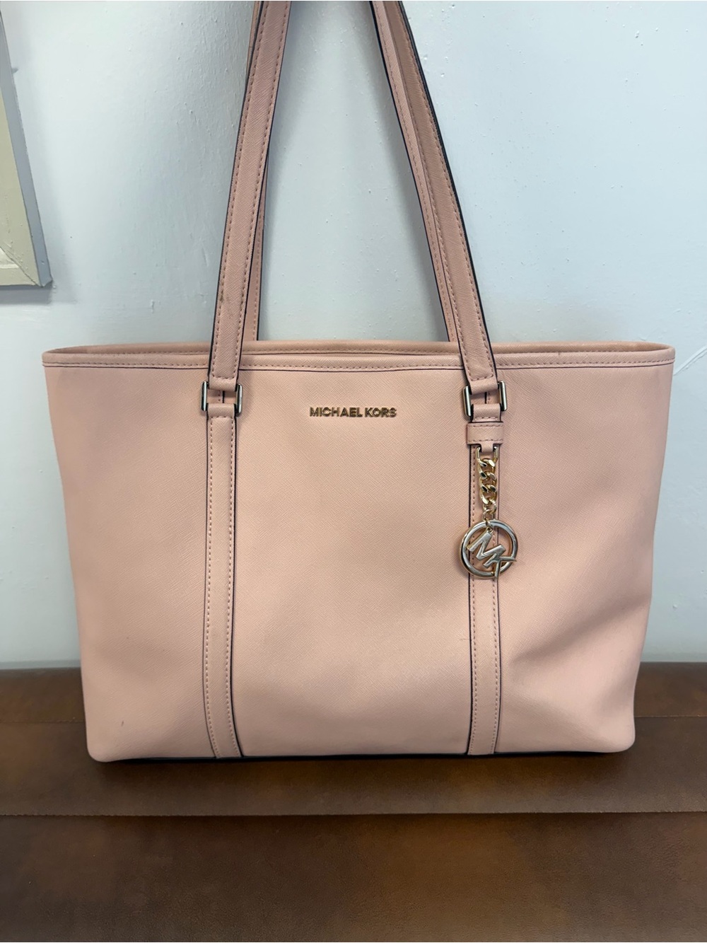 Michael Kors Pale Pink Large Leather Tote